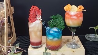 how to make 3 easy mocktails at home nonalcoholic [upl. by Patty]