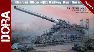 HobbyBoss 172 scale Dora Railway Gun build  part 1 [upl. by Wendt936]