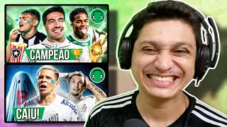 REACT  🎵 PALMEIRAS CAMPEÃO E SANTOS REBAIXADO 😂  FutParódias [upl. by Ayamahs508]