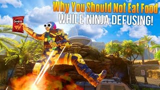 Why You Should Not Eat Food While Ninja Defusing BO3 Funny Moments amp Highlights  MatMicMar [upl. by Atiruam]