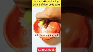 Baking soda skin whitening 🥰 skin whitening home remedies  get rid of dark body parts shorts diy [upl. by Behnken440]