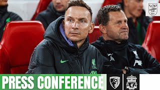 Pep Lijnders Carabao Cup fourth round press conference  Bournemouth vs Liverpool [upl. by Eninahpets541]