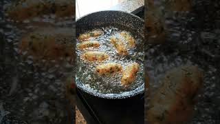 Frying keftedes cyprusfood 😋❤ [upl. by Skillern]