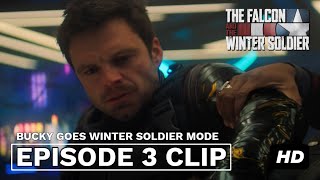 Bucky goes Winter Soldier Mode  The Falcon and the Winter Soldier Episode 3  HD CLIP [upl. by Ekal96]