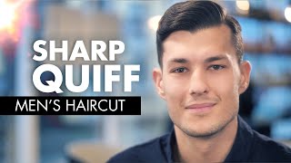 Side parting Quiff Hairstyle  Mens style [upl. by Oliy]