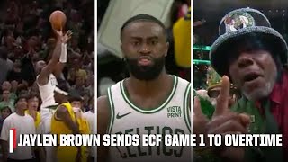 JAYLEN BROWN SENDS ECF GAME 1 TO OVERTIME 😤 DOUBLE BANG CALL FROM MIKE BREEN  NBA on ESPN [upl. by Oam]