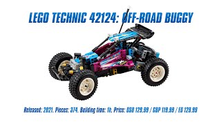 LEGO Technic 42124 OffRoad Buggy Indepth Review Speed Build amp Parts List [upl. by Jillayne]