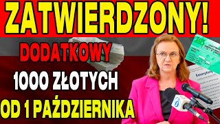 1 PAŹDZIERNIKA ZUS PRZEŚLE NA KONTA OSÓB STARSZYCH DODATKOWY 1000 ZŁ [upl. by Hartley]