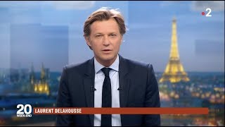 20H Weekend opening Laurent Delahousse  France 2 news intro [upl. by Adao127]