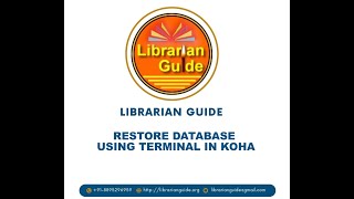 Restore Backup in Koha [upl. by Jerald188]