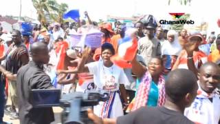 AkufoAddo Bawumia and others arrive at Abossey Okai Central Mosque for Thanksgiving service [upl. by Akem]