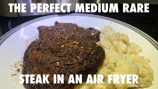 HOW TO MAKE THE BEST MEDIUM RARE STEAK IN AN AIR FRYER [upl. by Seamus]