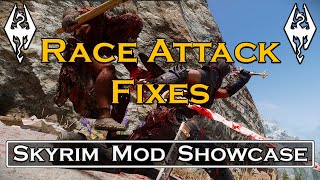 Skyrim Mod  Race Attack Fixes [upl. by Khai]