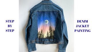 How To Paint a Denim Jacket with Acrylics STEP by STEP ColorByFeliks [upl. by Yazbak]