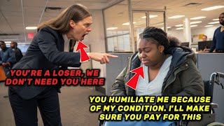 Rude Manager Humiliates Black Girl In Wheelchair Unaware Shes the CEOs Granddaughter [upl. by Airla]