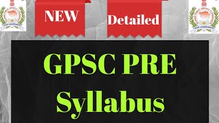 gpsc prelims detailed syllabus  gpsc syllabus  gpsc prelims preparation 2023  gpsc [upl. by Ardnassak]