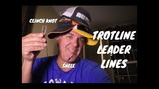 EASY TO MAKE TROTLINE LEADERS SNELL amp CLINCH KNOTS [upl. by Stucker]