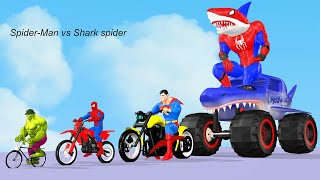 Siêu nhân nhện🔴Spider Man challenges on motorbike and cars vs Game 5 Superhero climbing steep slope [upl. by Shaya319]