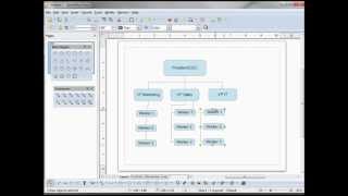 LibreOffice Draw 04 A Simple Org Chart [upl. by Lilhak890]