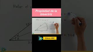 Recordando la propiedad de la bisectriz interior maths matematicas matemática [upl. by Notsahc]