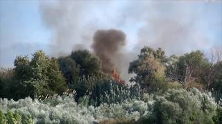 Big Fire in Tzane  Petalidi  Messinia 20170921 [upl. by Leanatan]