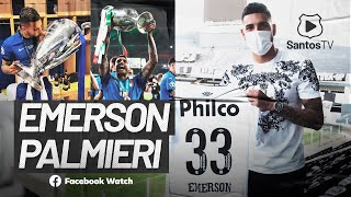 🏆CAMPEÃO DA EURO CHAMPIONS E MENINO DA VILA EMERSON PALMIERI VISITA O SANTOS⚡ [upl. by Carlene820]