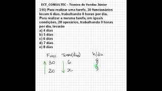 Matemática Concursos ECT CONSULTEC Q0316 [upl. by Anha484]