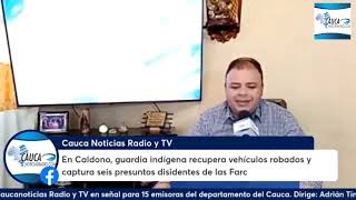 En Caldono guardia indígena recupera vehículos robados y captura de presuntos disidentes de las Farc [upl. by Einaffets]