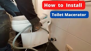 A plumber shows how to properly install a standing toilet macerator diyplumbing plumbingproblems [upl. by Einuj]