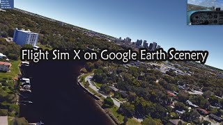 Microsoft FSX using Google Earth 3D Scenery Tampa Tour [upl. by Davenport644]