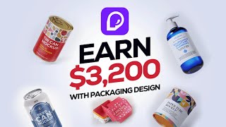 Earn 3200 usdmonth by doing packaging design  pacdora packaging design free [upl. by Segalman]