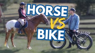 HORSE VS BIKE CHALLENGE  Heybike [upl. by Elery]