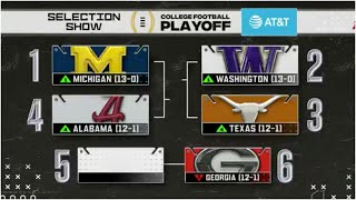 🚨 The College Football Playoff Teams REVEALED 🚨  CFP Selection Show [upl. by Ariem]