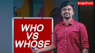 Who vs Whose  Spoken English in Tamil [upl. by Eyssej]