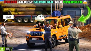 GTA 5  POLICE ARREST SHINCHAN AND FRANKLIN SCORPIO S11 🔥😱  EP21  GTA 5 REAL LIFE GAMEPLAY [upl. by Yanrahs]