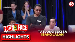 Face 2 Face  Kontrobersyal na pinagaagawan ng tatlong beki humarap na  Highlights [upl. by Nolat425]