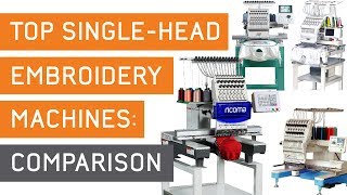 Best Commercial Embroidery Machine Comparison  Singlehead Ricoma vs Tajima vs SWF vs Happy [upl. by Anasor]