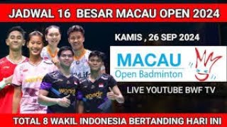 badminton macau open 2024 Live Score [upl. by Aihseuqram929]