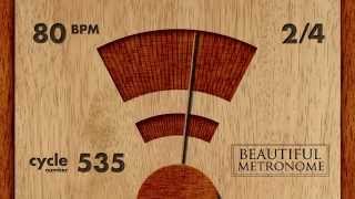 80 BPM 24 Wood Metronome HD [upl. by Mya]