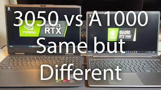 Mobile RTX 3050 6G vs RTX A1000 6G  Same but different [upl. by Kei]