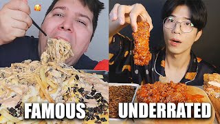 FAMOUS VS UNDERRATED MUKBANGERS compilation [upl. by Shuler]