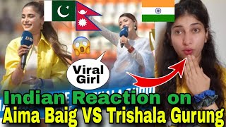 INDIAN Reaction on Nepal Aima Baig VS Trishala Gurung Singing on Asia Cup  Crazzy Pikku [upl. by Keung]