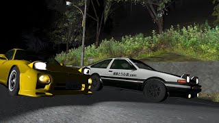 Initial D sadamine downhill RX7  AE86 [upl. by Mandeville]