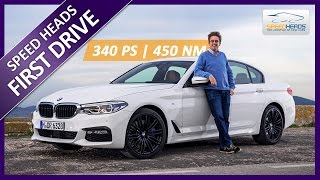 2017 BMW 5er M Sport Test 540i 340 PS G30  Fahrbericht  Review  Speed Heads [upl. by Merrie]