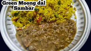 Green Moong dal SambarHealthy SambarMoong dal recipes [upl. by Ielak]