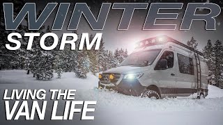 Winter Storm In The Mountains  Living The Van Life [upl. by Kizzee448]