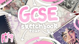 GCSE art sketchbook tour ☆ GRADE 9 A [upl. by Weissberg785]