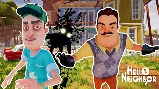 WE ESCAPED THE NEIGHBOR HELLO NEIGHBOR  Act 2  Part 2 [upl. by Atteugram]