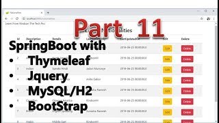 CRUD With Spring H2 Thymeleaf Bootstrap JQuery MySQL Step by Step Procedure Part 11 [upl. by Lerner713]