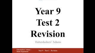 Year 9  Test 2  Independent Revision Video [upl. by Rbma167]